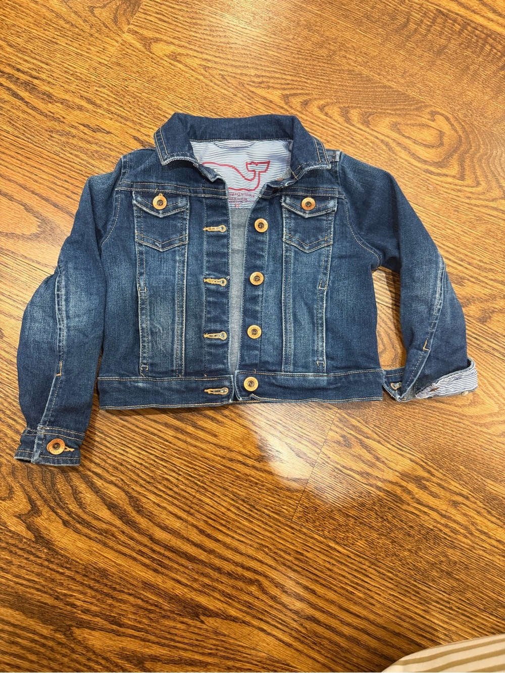 Vineyard Vines Girls' Dark Blue Denim Jacket
